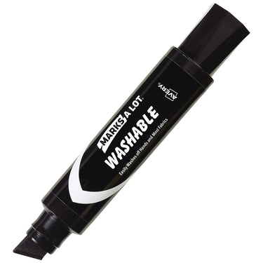 AVERY Marks A Lot Jumbo Washable Marker, Chisel Tip, 1 Black Marker, Great for Large Signs and Posters (24158) 1 Pack